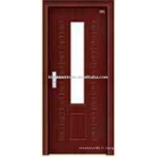 Prix concurrentiel PVC porte JKD-M662 porte en MDF avec PVC finition et Glas